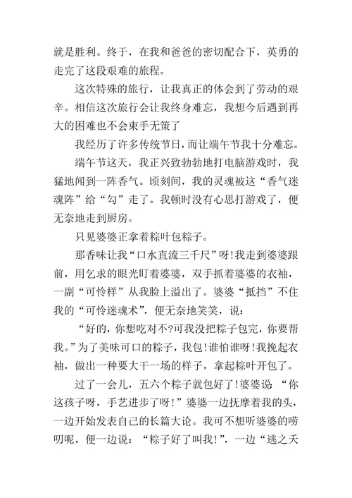 端午节作文400
