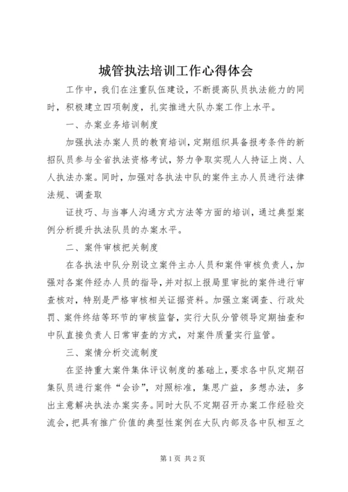 城管执法培训工作心得体会 (3).docx