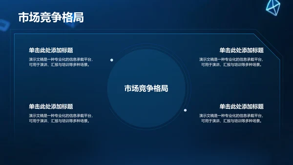 蓝色科技风年度工作总结PPT
