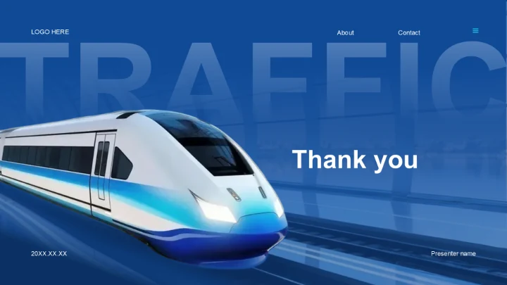 蓝色商务风交通运输商业计划书PPT主题