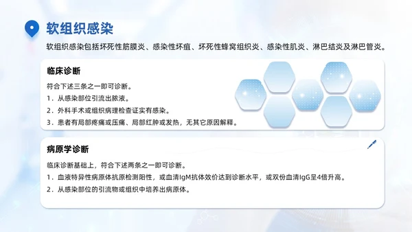 蓝色商务简约医院感染诊断标准培训PPT模板院感知识培训