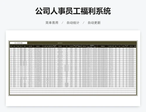 公司人事员工福利系统
