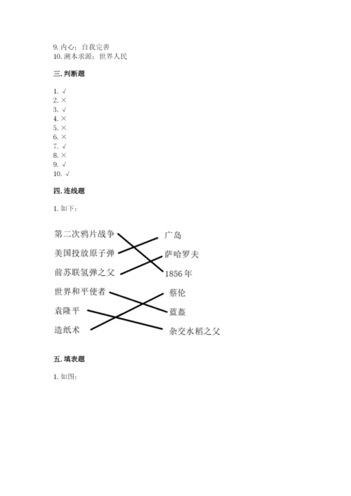 部编版道德与法治六年级下册期末测试卷附完整答案（典优）.docx