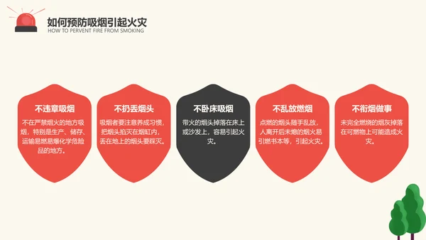 红色卡通插画风消防知识宣传