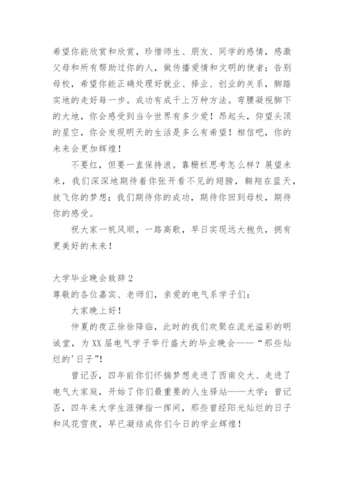 大学毕业晚会致辞.docx