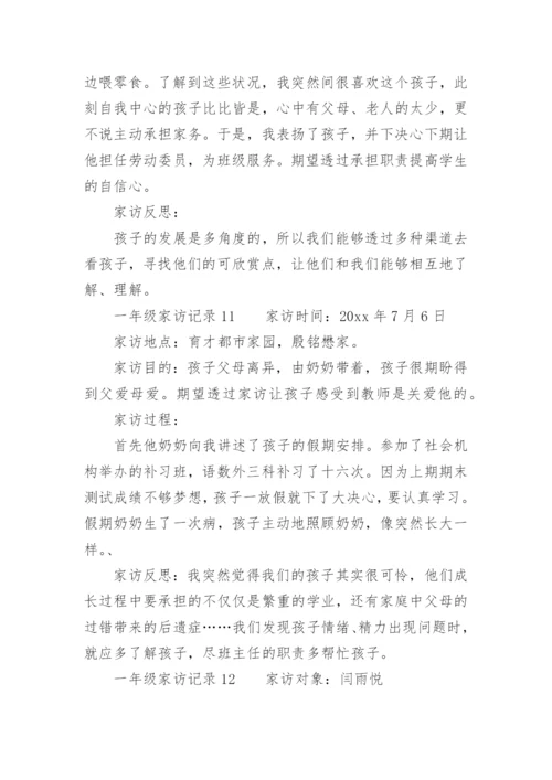 一年级家访记录.docx