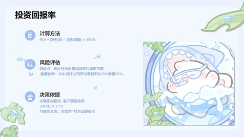 眠眠兔蓝绿卡通风创新创业计划书指南通用模版