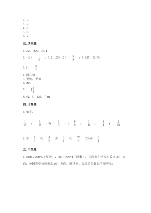 六年级上册数学期末测试卷含完整答案【典优】.docx