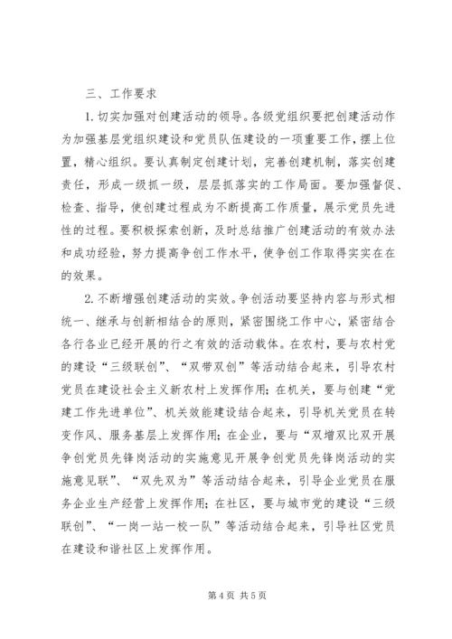 开展争创党员先锋岗活动的实施意见 (4).docx