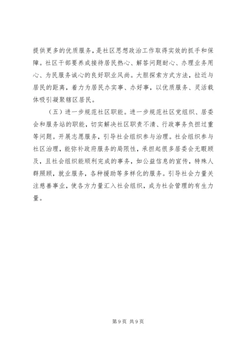城市社区思想政治调研报告.docx