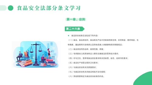 绿色简约风解读食品安全法培训课件全国食品安全法宣传周