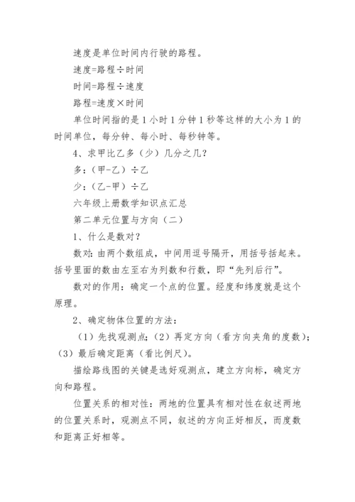人教版六年级上册数学知识点总结.docx