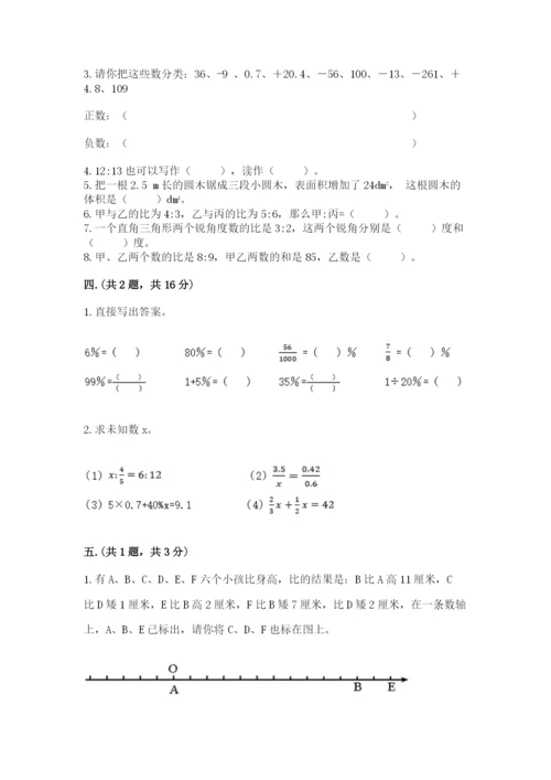 小学六年级升初中模拟试卷含完整答案【有一套】.docx