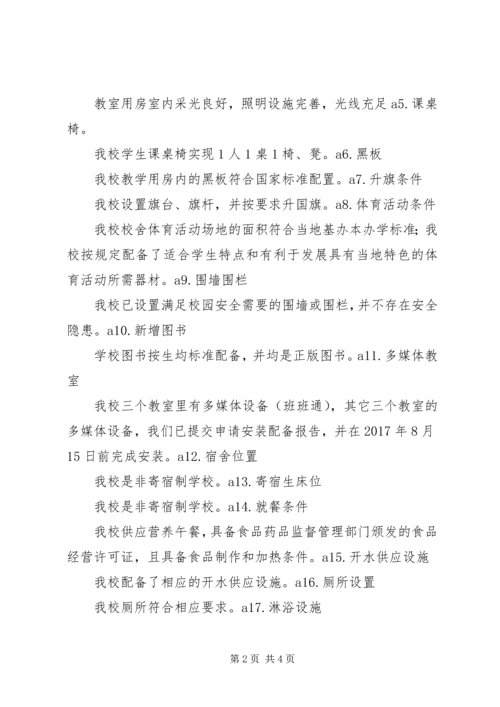 学校基本办学条件工作”自查自评情况汇报.docx