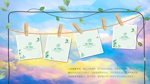唯美清新毕业典礼毕业季毕业纪念册ppt模板