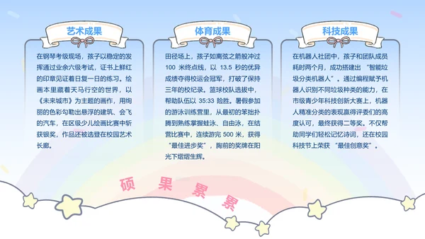 眠眠兔蓝色卡通风升学宴