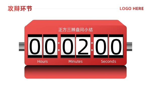红色简约风辩论赛流程及规则课件