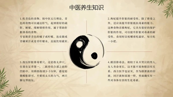 简约手绘中国风中医中药传统养护理普PPT模板