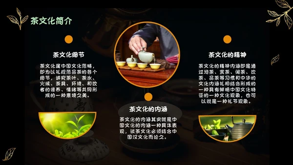 黑色实拍风简约商务风少儿茶艺培训课件PPT模板员工培训