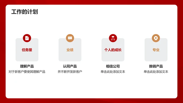 红色简约工作总结汇报PPT模板