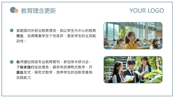 蓝绿色简约风教育研究课题总结PPT