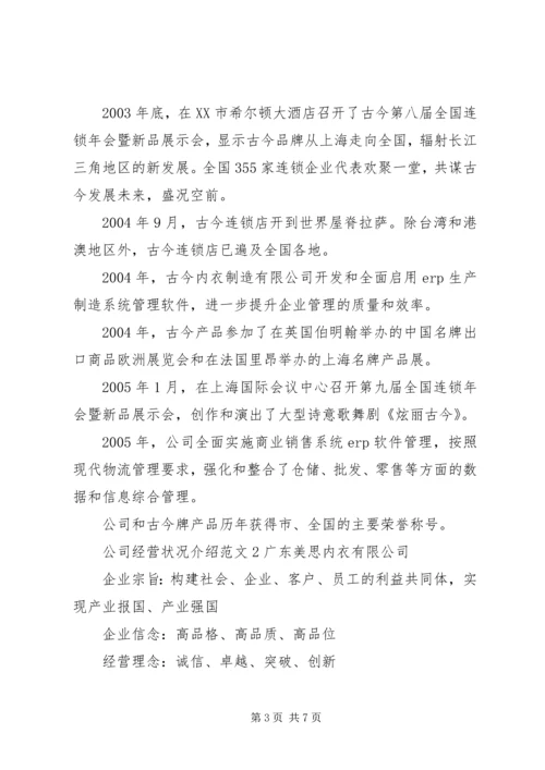 公司经营状况介绍范文.docx