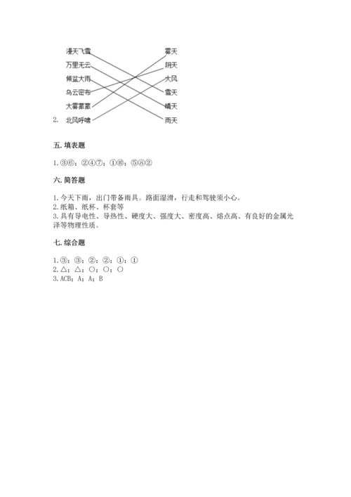 教科版二年级上册科学期末测试卷附参考答案（轻巧夺冠）.docx