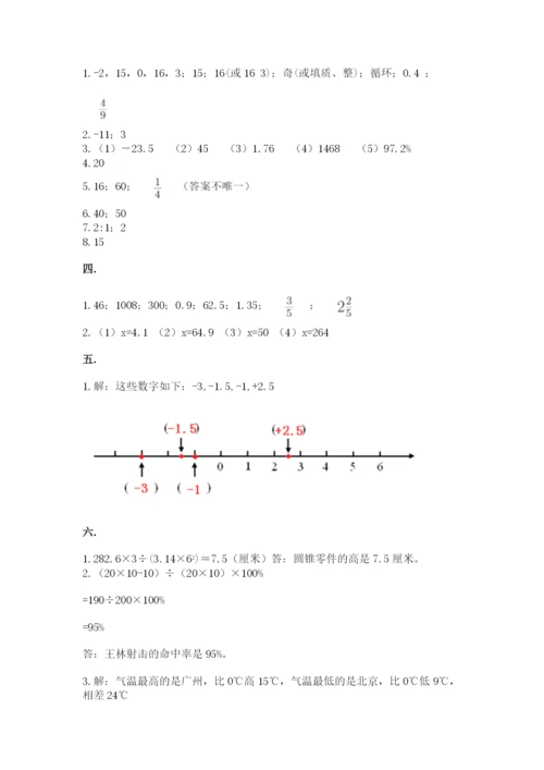 黑龙江【小升初】2023年小升初数学试卷（巩固）.docx