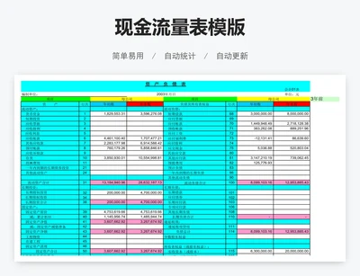 现金流量表模版