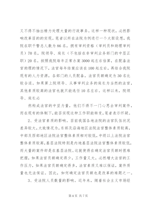 建立法官员额制度的几点思考.docx