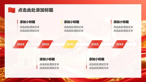 红色党政风国庆节爱国教育主题班会PPT模板