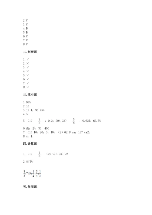 人教版六年级上册数学期末测试卷（含答案）word版.docx