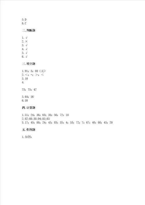 苏教版一年级下册数学第三单元 认识100以内的数 测试卷及完整答案一套