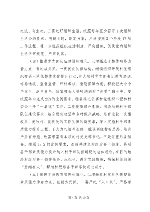 村党支部建设标准化工作推进计划.docx