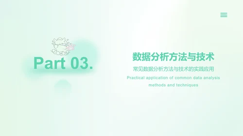 茶茶龙艾绿渐变风数据分析报告