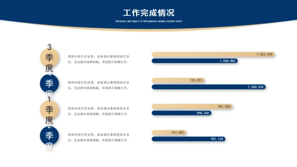 蓝灰色简约风总结汇报通用PPT模板