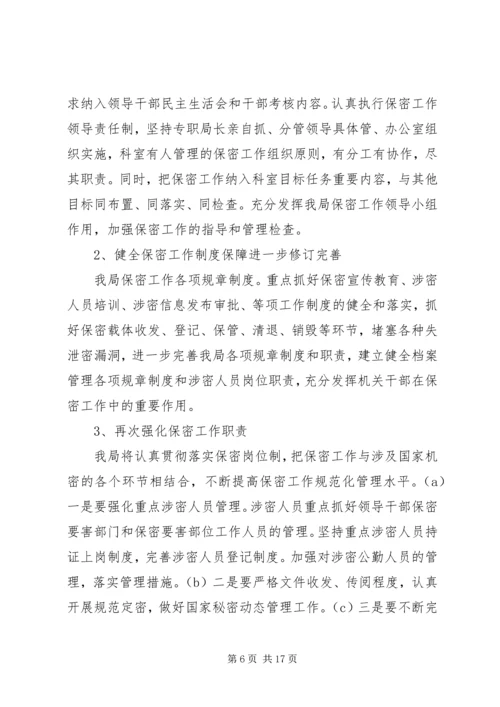 市档案局保密工作计划 (2).docx