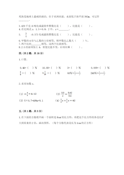 苏教版数学六年级下册试题期末模拟检测卷（重点）.docx