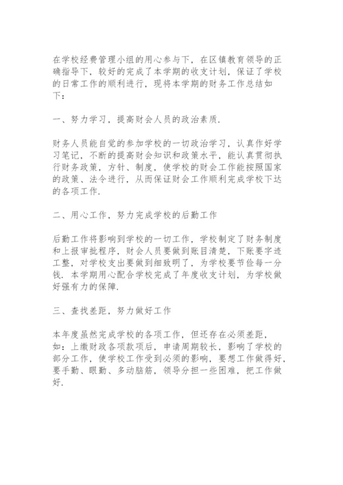学校财务工作总结五篇.docx