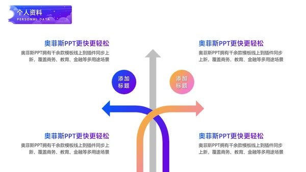 卡通风评优评选渐变风紫色PPT套装