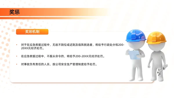 橙色微立体2.5D风商务简约内容型ppt应急预案培训