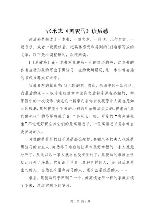 张承志《黑骏马》读后感.docx