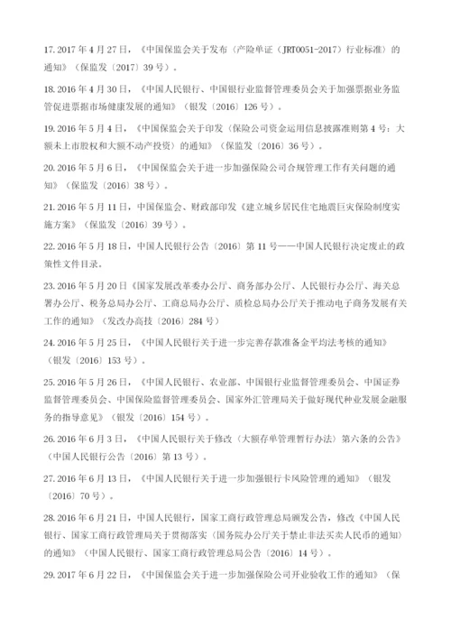 我国相关金融法律法规.docx