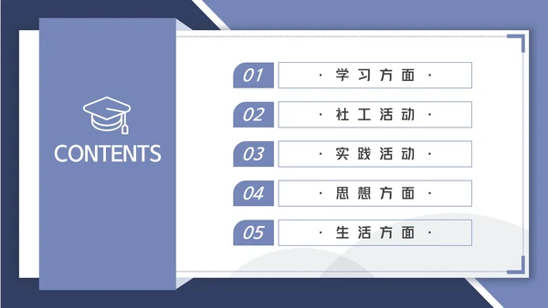 简约风蓝色国家奖学金答辩