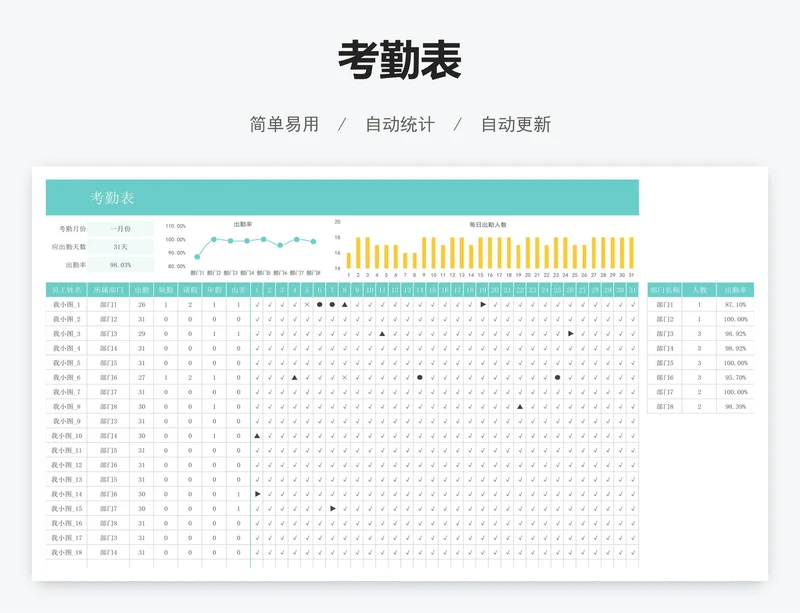 考勤表