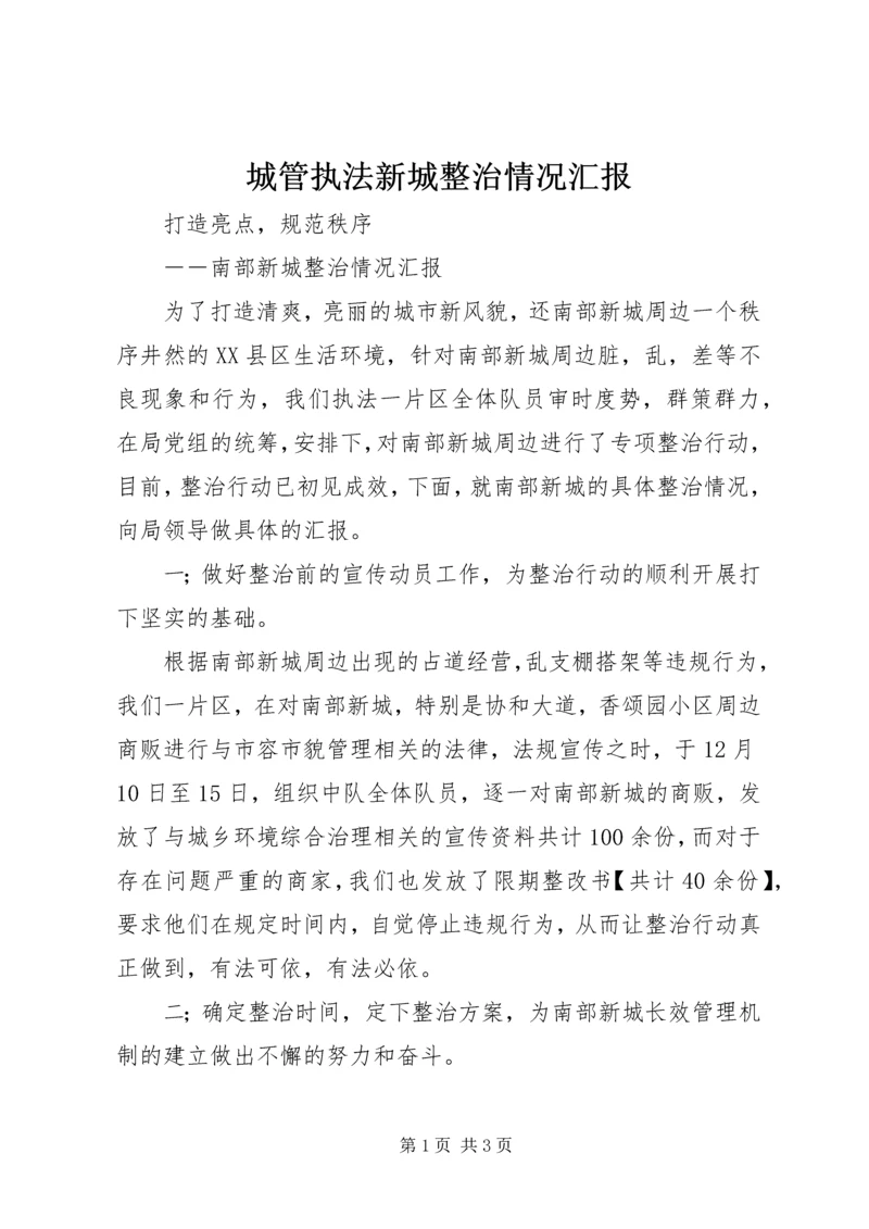 城管执法新城整治情况汇报.docx