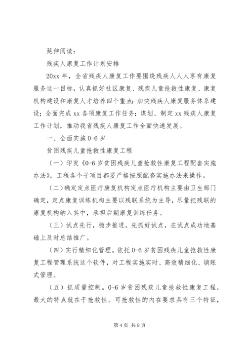 残疾人康复工作计划及打算.docx