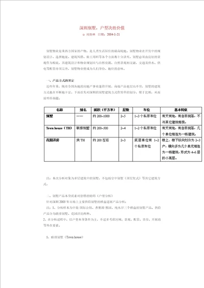 深圳别墅，户型决胜价值