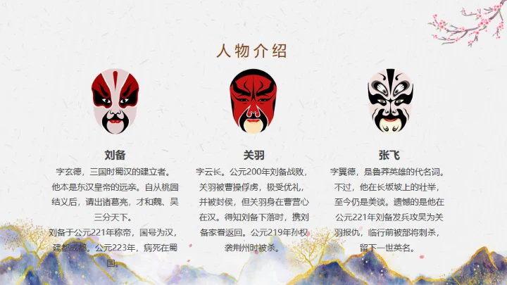 三国演义之桃园三结义通用PPT模板