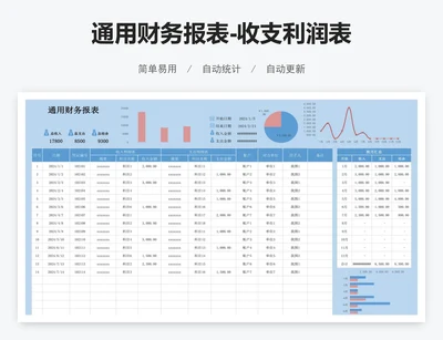 通用财务报表-收支利润表